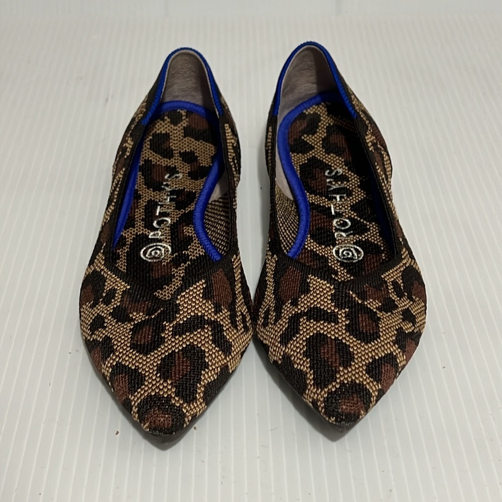 Rothy's flat point wildcat leopard print - size 7.5